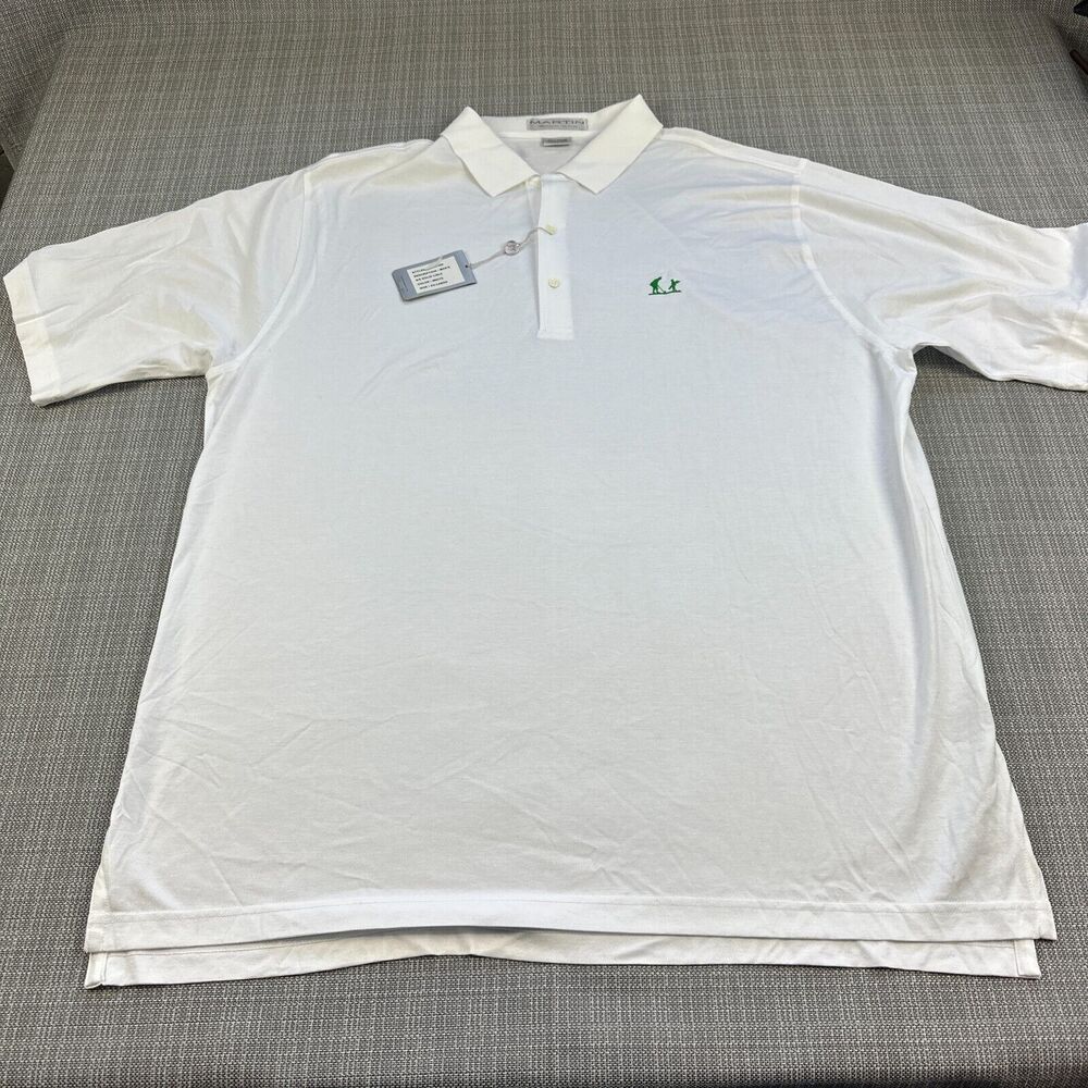 Martin Golf Polo Shirt Mens XXL White Pima Cotton‎ Casual Preppy Comfort